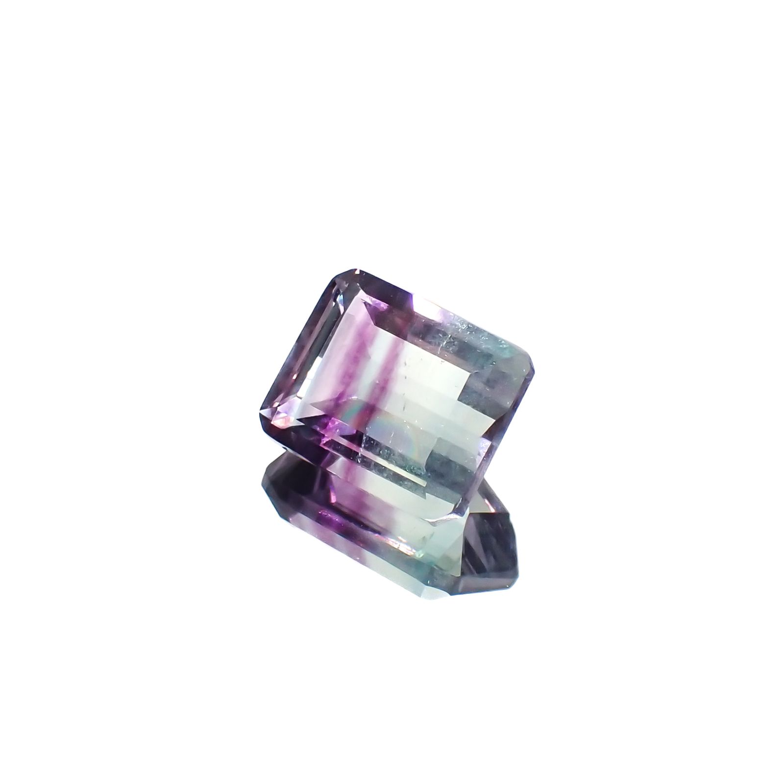 パーティカラーフローライト フルオレッセンス ブラジル産 4.41ct[230823271]10.1x8.1mm前後