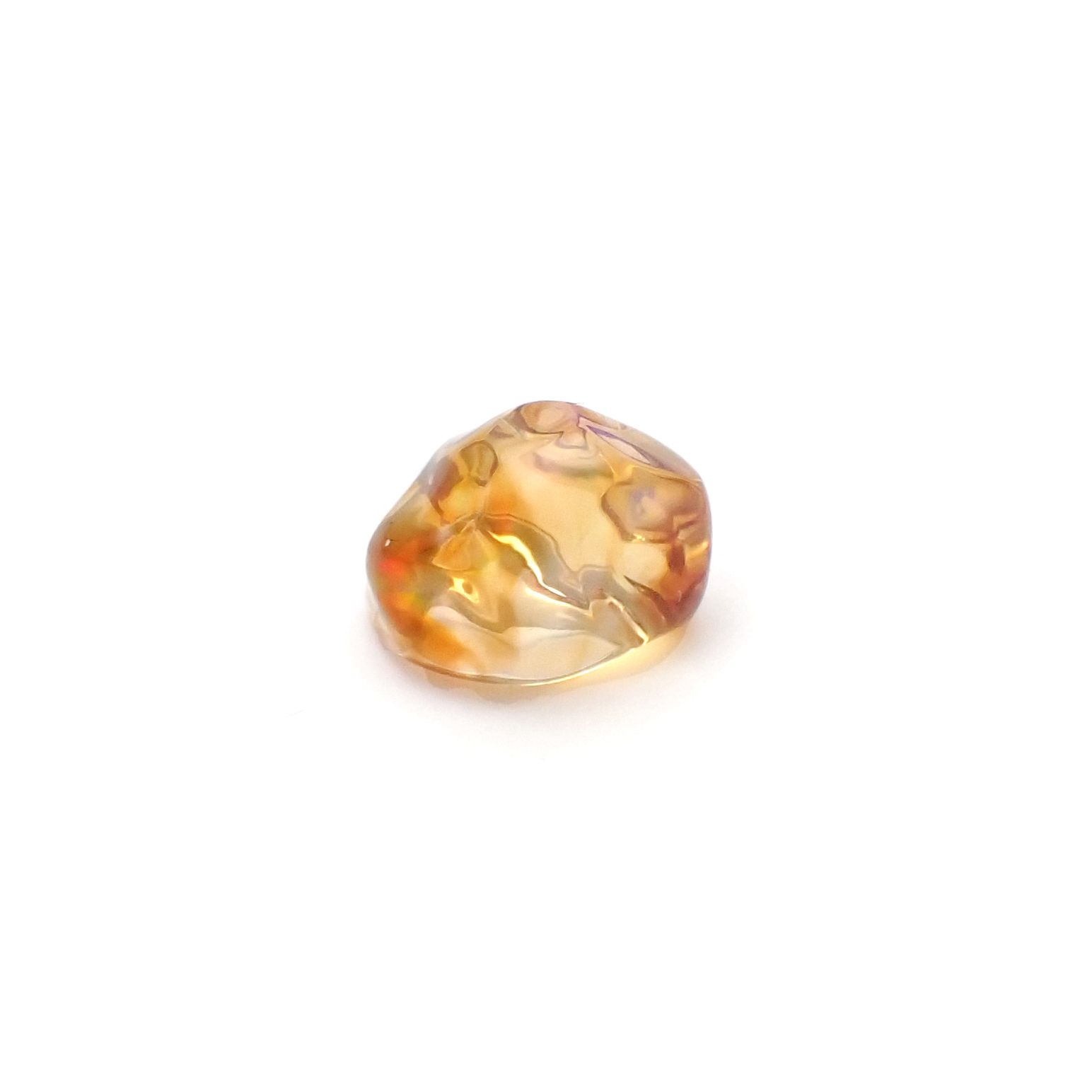 ファイヤーオパール 原石 メキシコ産 1.73ct[240125277]8.5x6.5mm前後