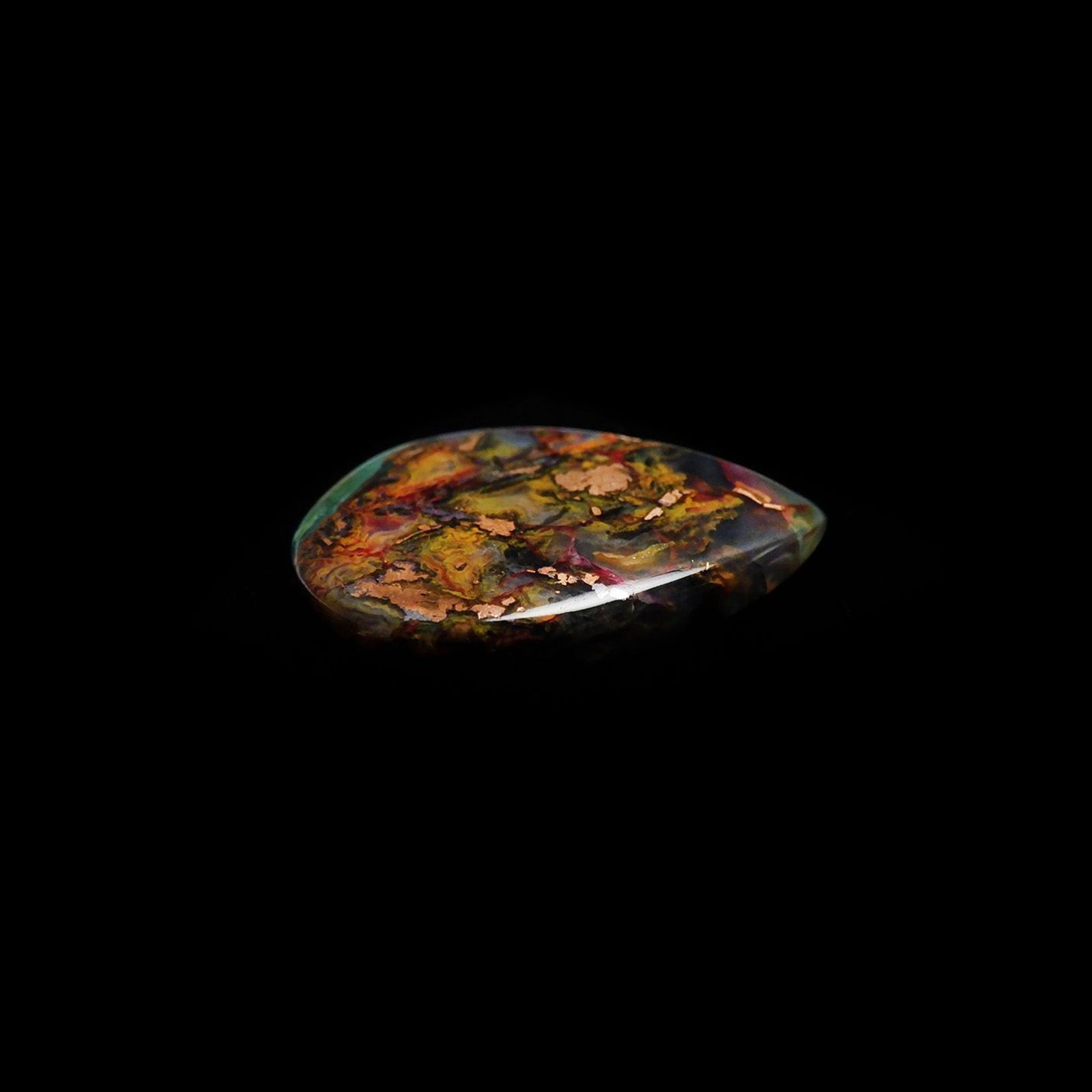 コッパークリソコラインカルセドニー インドネシア産 24.92ct / 25.5x17.6mm前後 [240125551]