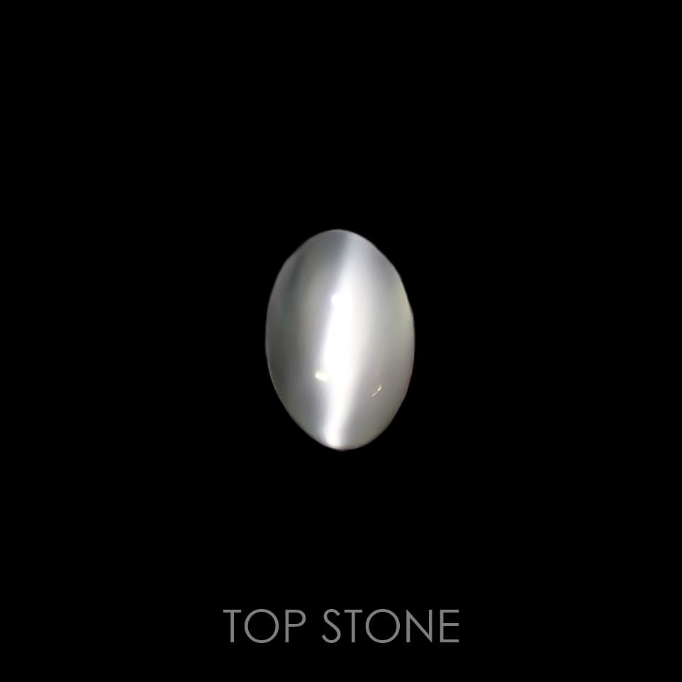 ムーンストーンキャッツアイ(宝石名ムーンストーン・キャッツアイ)インド産 0.64ct 識別済[220515788]6x4mm前後