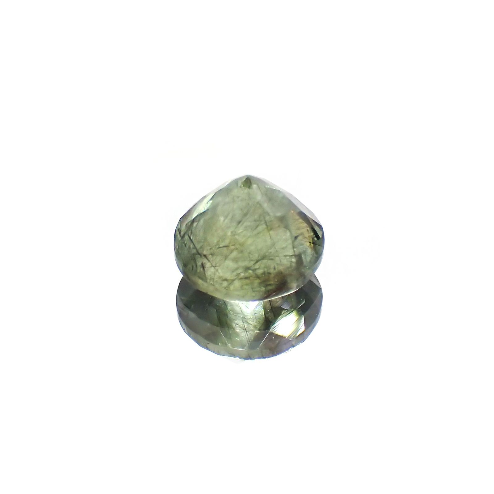 ルドウィジャイトインペリドット パキスタン産 1.59ct / 7x6.9mm前後 [260414222]