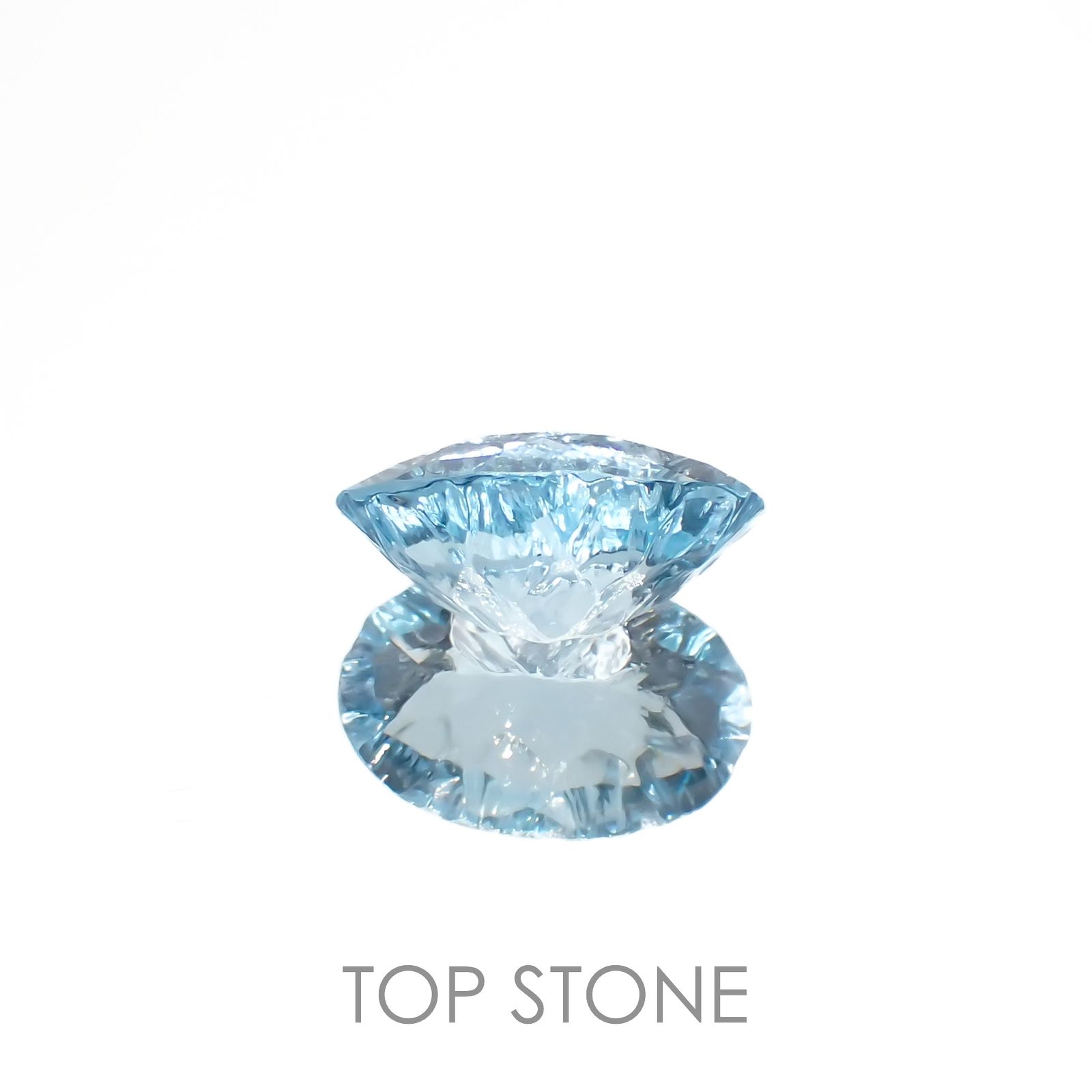 ◇カスタムカット◇ブルートパーズ ブラジル産 3.64ct[221219336]11.9x7.8mm前後