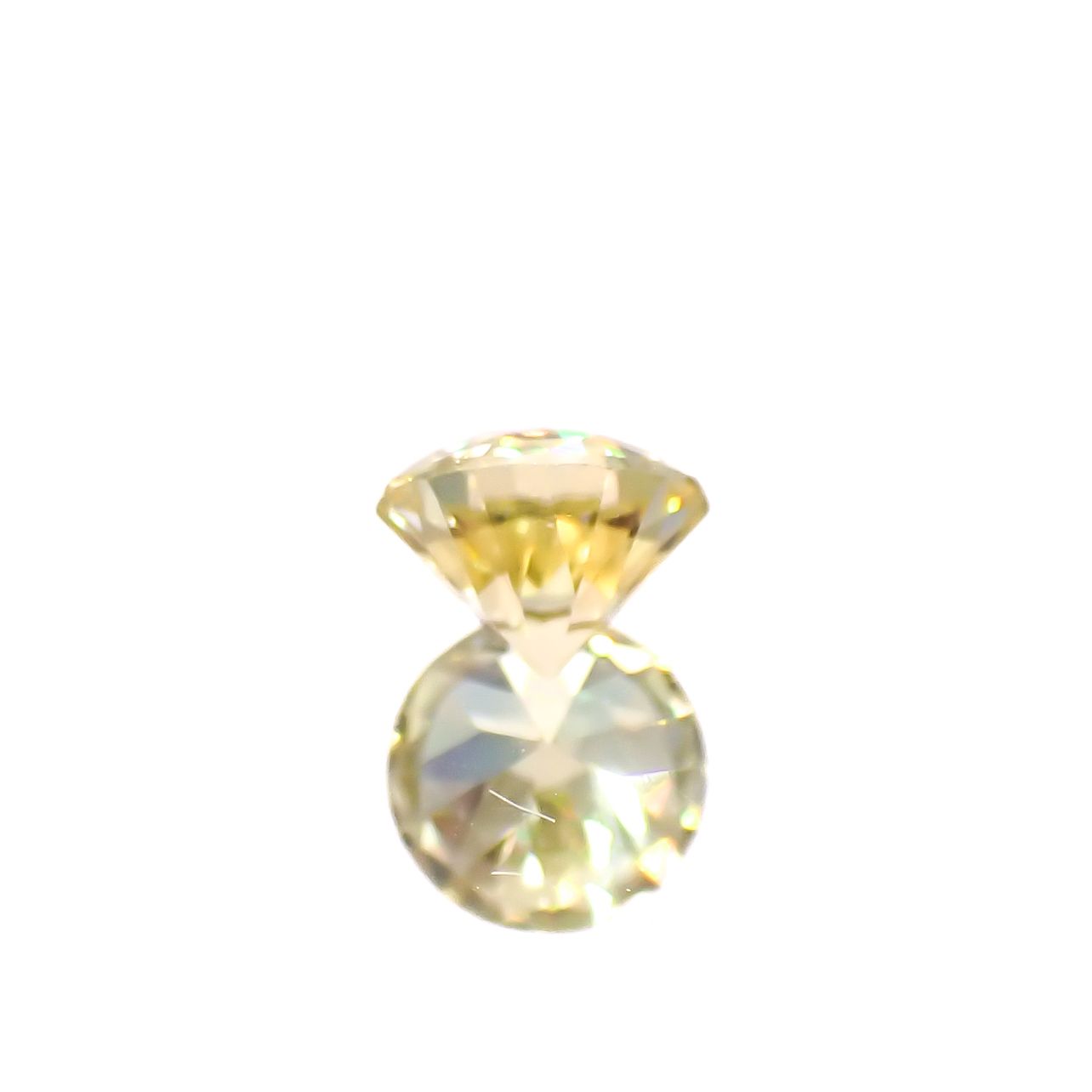 イエロージルコン(宝石名イエロー・ジルコン)スリランカ/カンボジア産 0.48ct 識別済[241129496]4.3x4.3mm前後