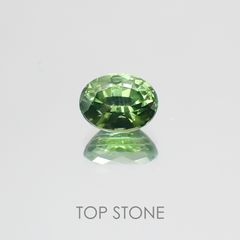 グリーンジルコン スリランカ・カンボジア産 ルース 1.07ct[21038613]6.6×4.9mm前後