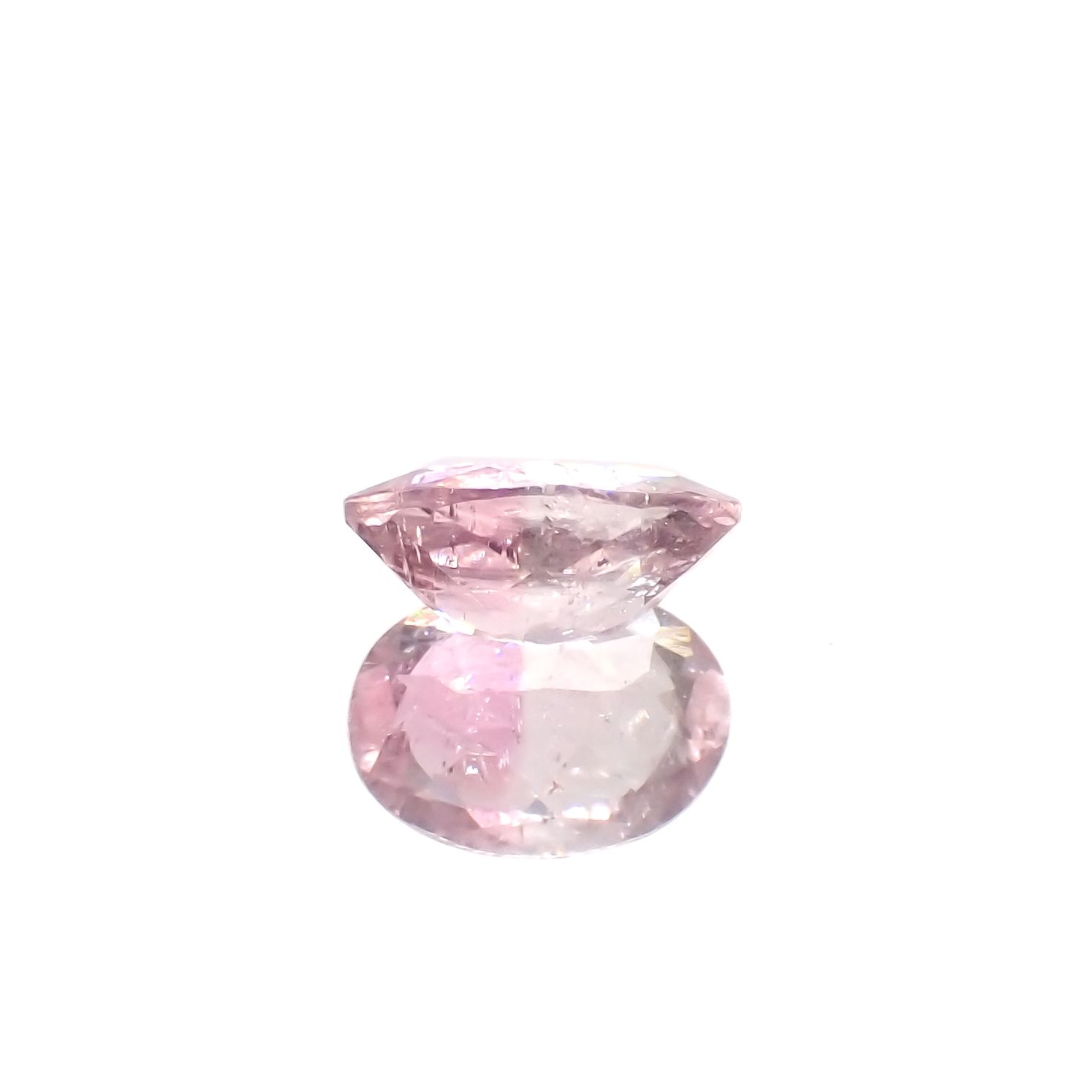ピンククリスタルトルマリン(宝石名ピンク・トルマリン)コンゴ民主共和国産 1.03ct 識別済[230823237]8x5.9mm前後