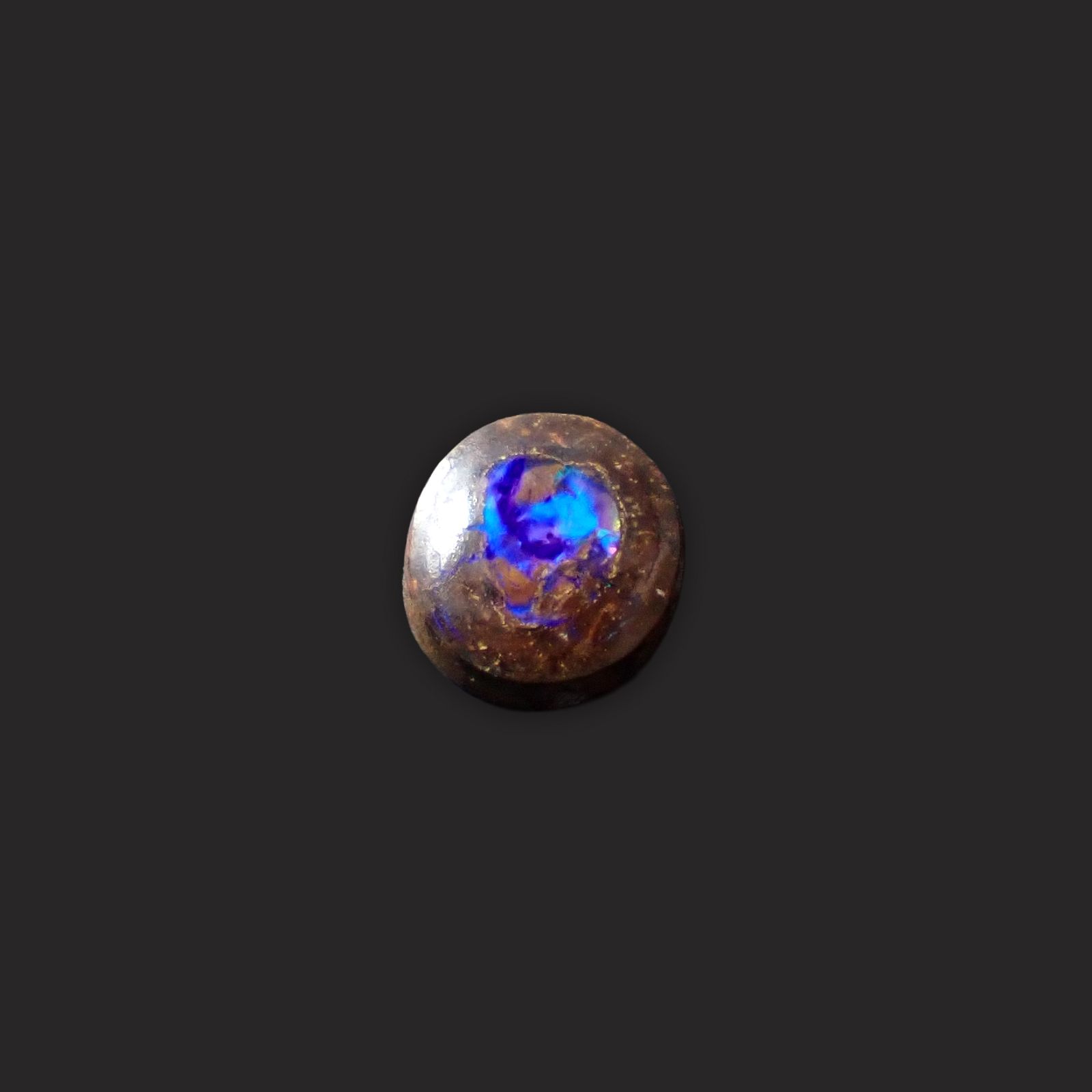 ウッドオパール オーストラリア産 0.57ct / 5.6x5.3mm前後 [251031202]