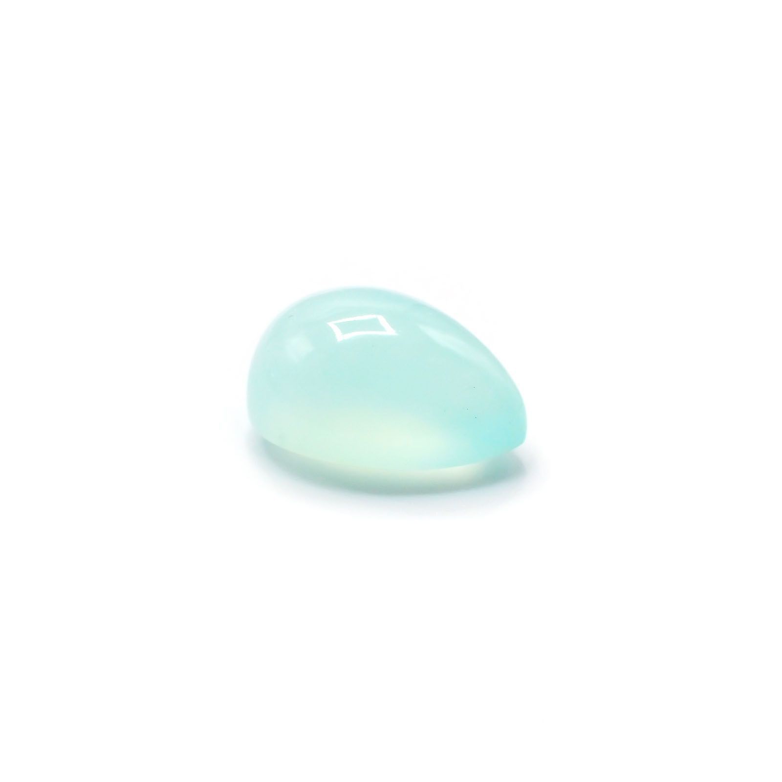 ブルーオパール(宝石名ブルー・コモン・オパール)ペルー産 10.270ct ソ付(彩珠)[231023987]17.4x12.5mm前後