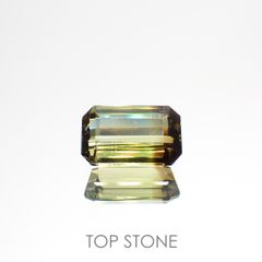 バイカラークリソベリル(宝石名バイカラー・クリソベリル)マダガスカル産 0.85ct 識別済[220114199]6.8x4.2mm前後