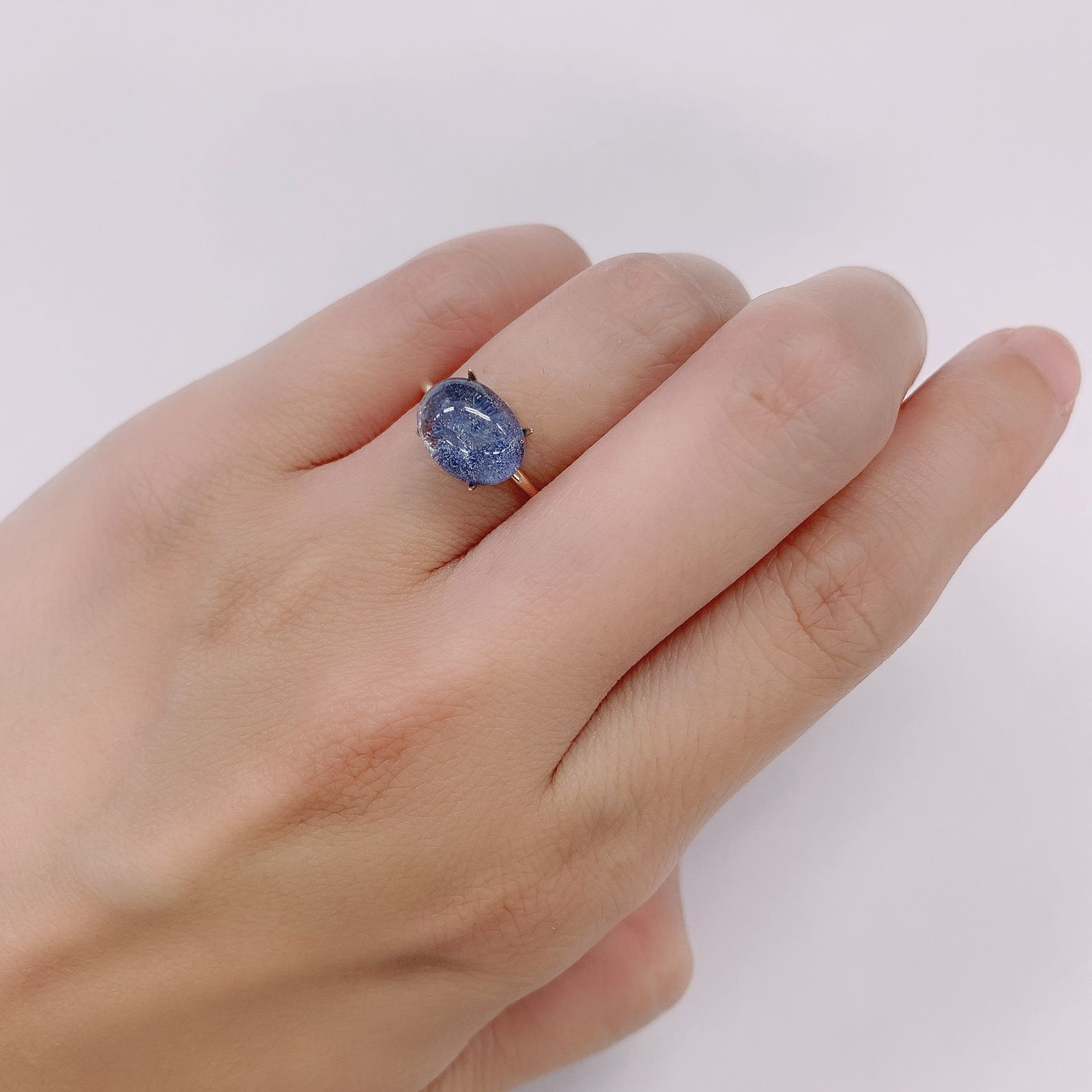 デュモルチェライトインクォーツ ブラジル産 3.00ct[210813182]10×7.6mm前後