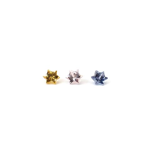 ◇カスタムカット◇サファイア カラーグラデーション3個セット スリランカ/マダガスカル産 0.28ct(3pcs合計) / 3.0-3.1x3.0-3.1mm前後 [260632328]