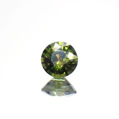 グリーンジルコン(宝石名ジルコン)スリランカ/カンボジア産 0.64ct 識別済[220114900]5x5mm前後