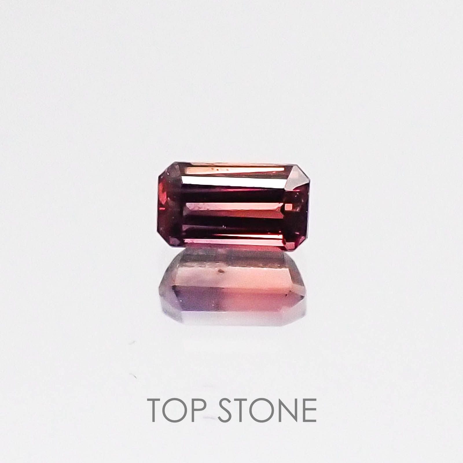 バイカラーサファイア(宝石名バイカラー・サファイア) タンザニア産 0.32ct 識別済[20074077]4.6×2.6mm前後