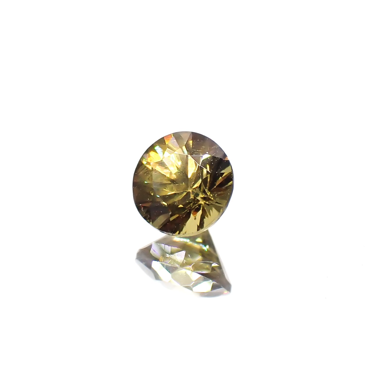 アンドラダイトグロッシュラーガーネット(宝石名アンドラダイト/グロッシュラー・ガーネット)ナミビア産 0.46ct 識別済[231224550]4.4x4.4mm前後