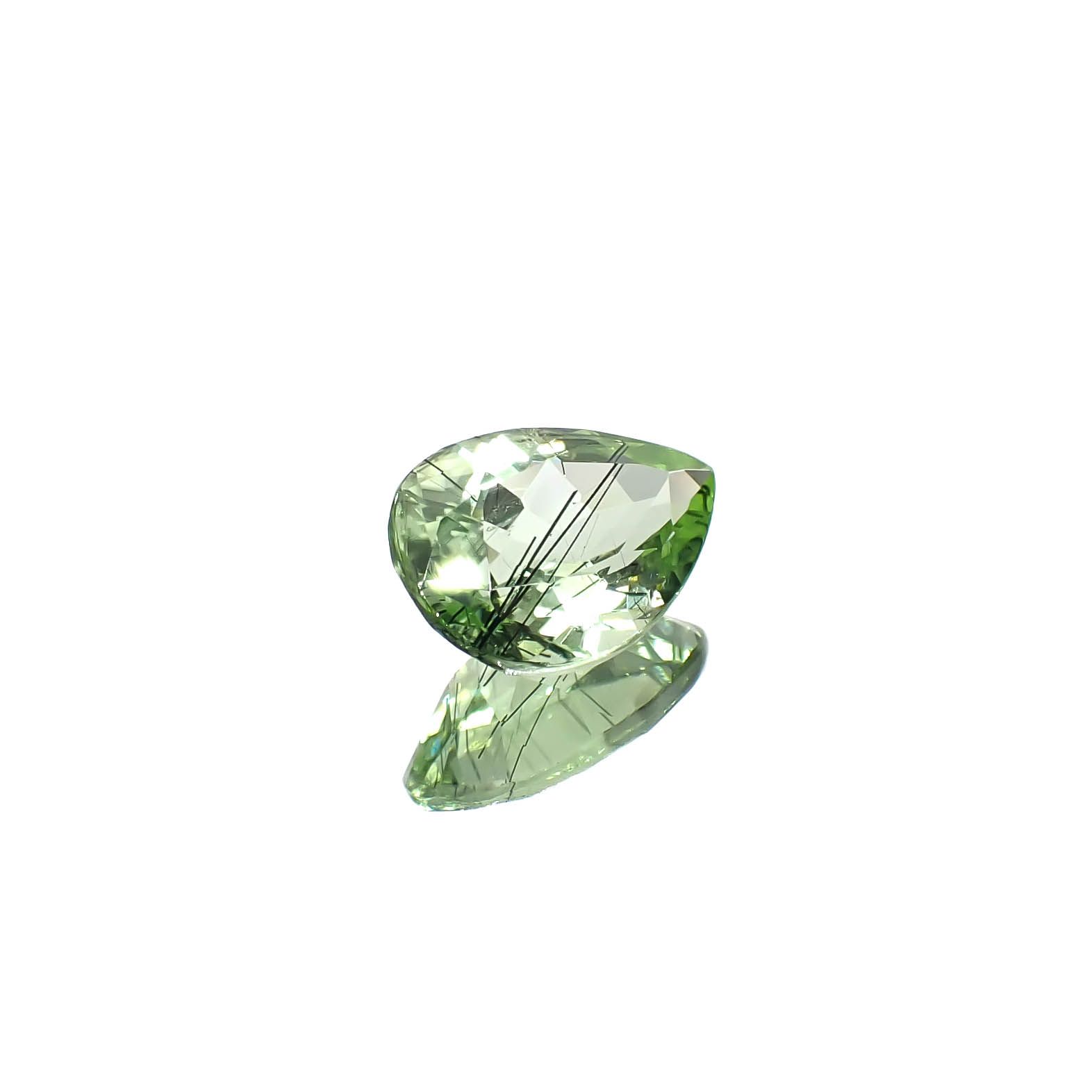 ルドウィジャイトインペリドット パキスタン産 3.26ct[240728525]12.1x8.4mm前後