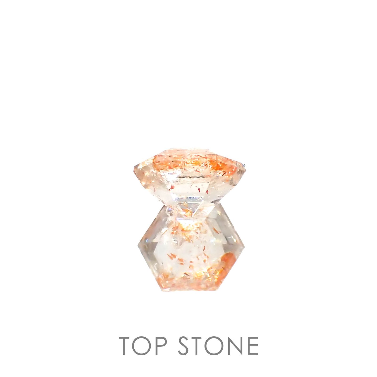 ◇ヘキサゴンカット◇イリュージョンサンストーン タンザニア産 1.32ct[230320952]6.8x6.6mm前後
