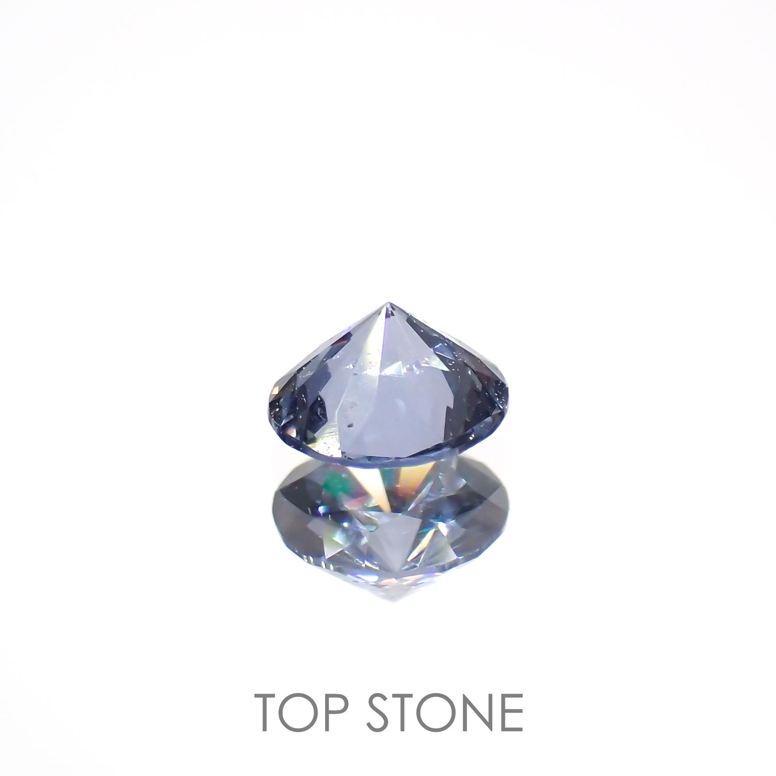 グレイッシュブルースピネル(宝石名スピネル)ビルマ/マダガスカル産 0.23ct 識別済[220817445]3.9x3.8mm前後