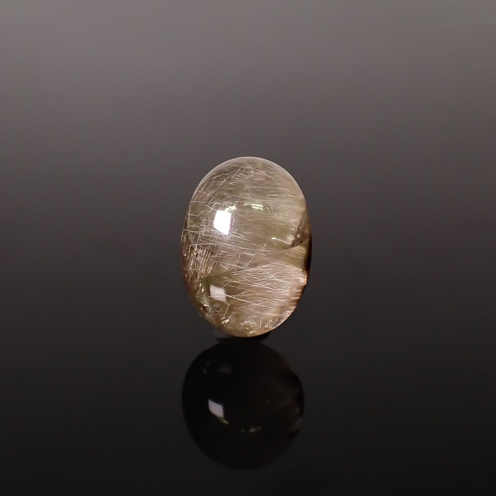 プラチナクォーツ ブラジル産 34.36ct / 23.8x17.2mm前後 [260131606]