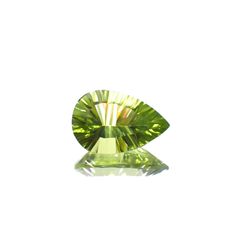 ◇コンケーブカット◇ペリドット 中国産 1.22ct[230622287]9x6mm前後