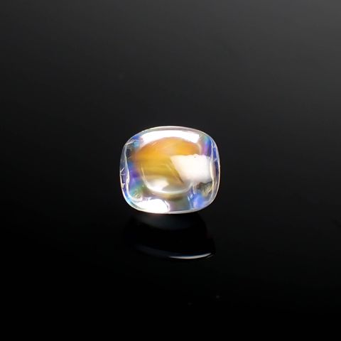 ◇バフカット◇レインボームーンストーン(宝石名ラブラドライト)マダガスカル産 1.282ct ソ付(彩珠)[240427202]6.6x6.6mm前後