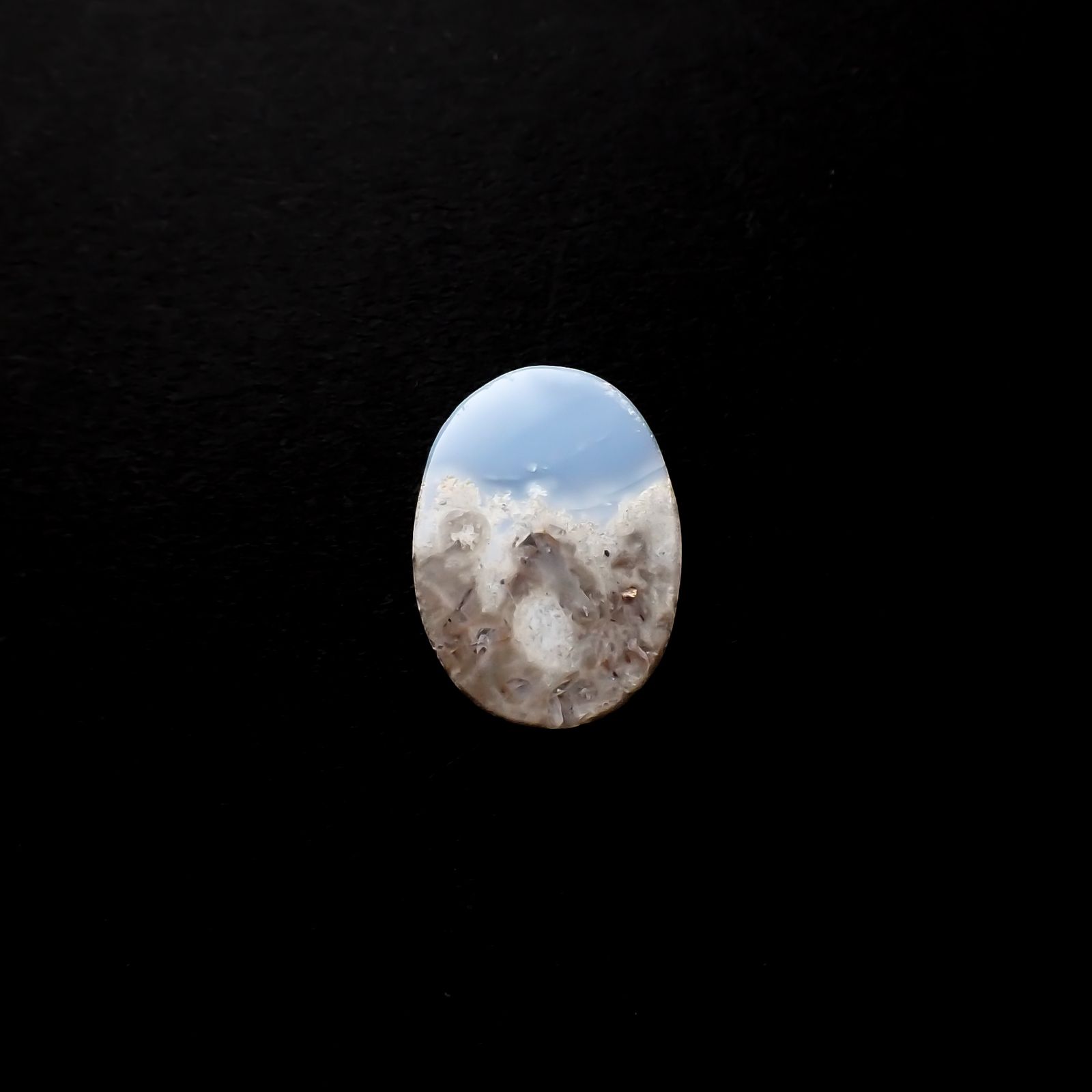 マトリックスブルーオパール アメリカ・オレゴン州産 4.35ct[240125729]13.8x10.1mm前後