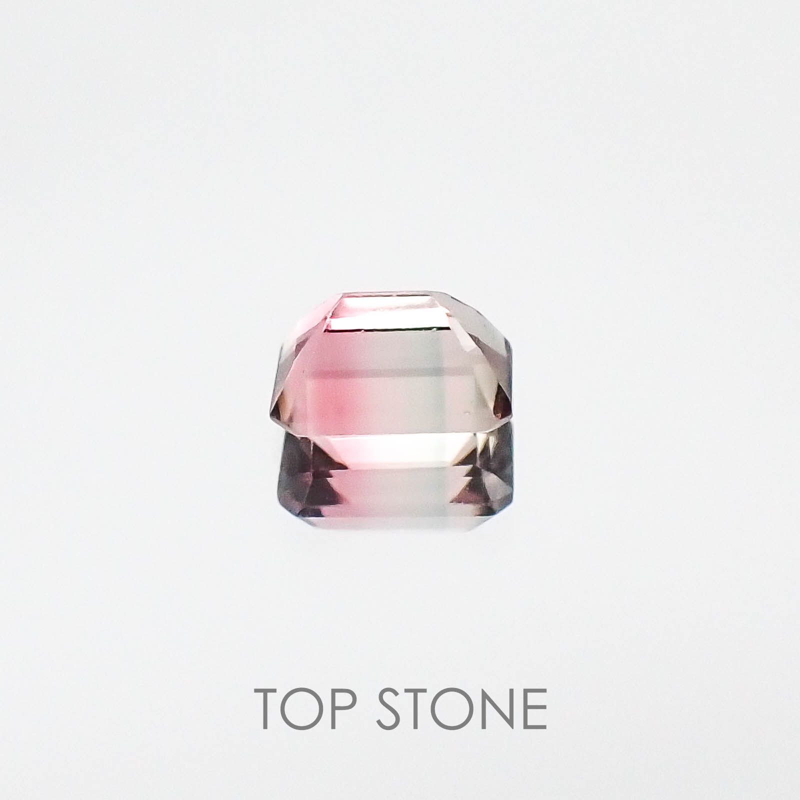 バイカラートルマリン(宝石名バイカラー・トルマリン) ブラジル産 0.36ct 識別済[20074041]5.1×3.3mm前後