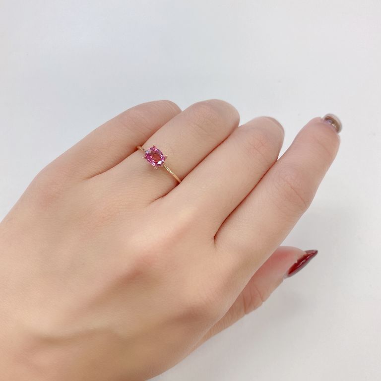 パパラチャサファイア(宝石名サファイア/別名パパラチャ・サファイア)スリランカ産 0.54ct GIA鑑付[230421631]5.62x4.66mm前後