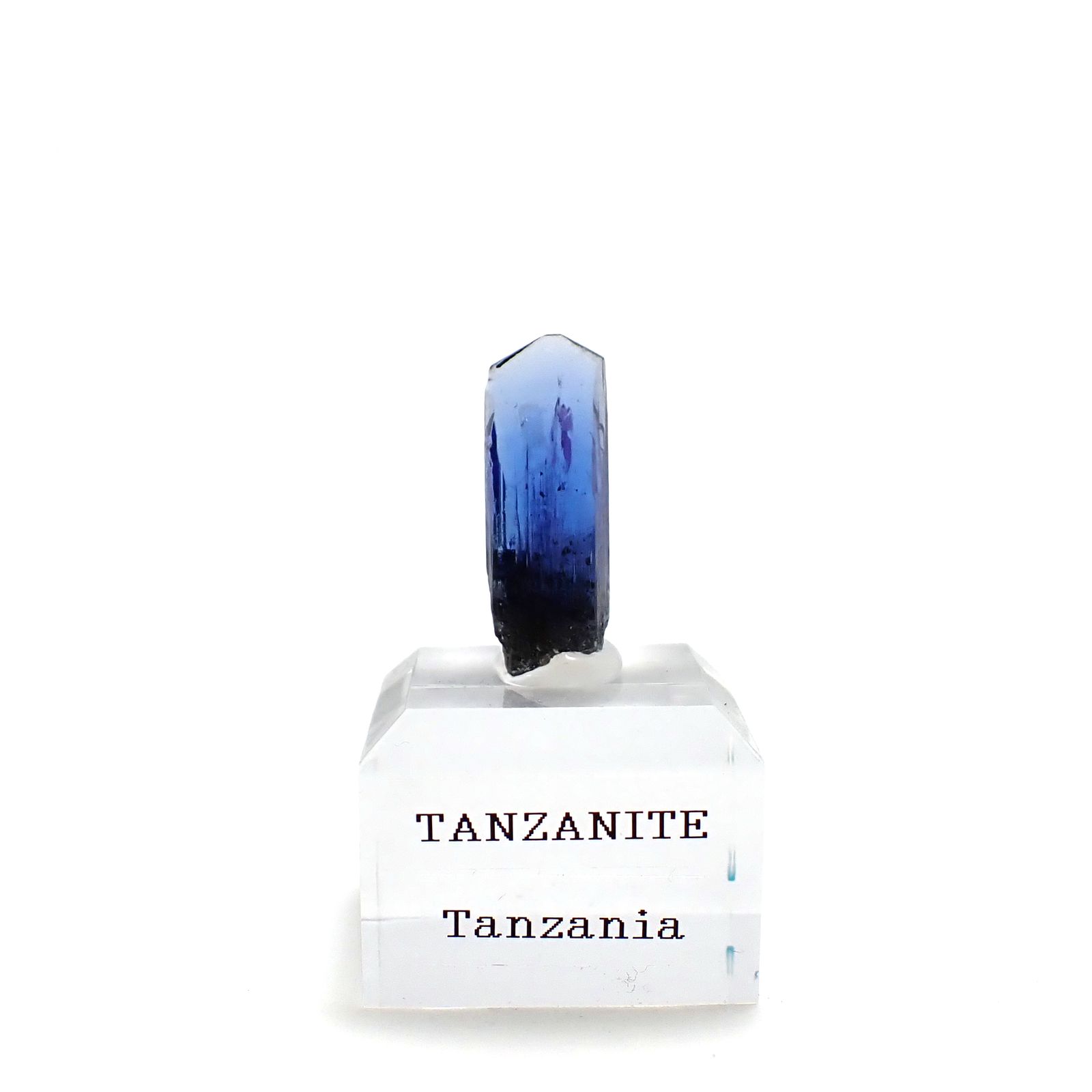 タンザナイト原石 タンザニア産 アクリル台座付き 13.40ct(2.68g) / 6.9x8.2x23.5mm前後 [260632367]