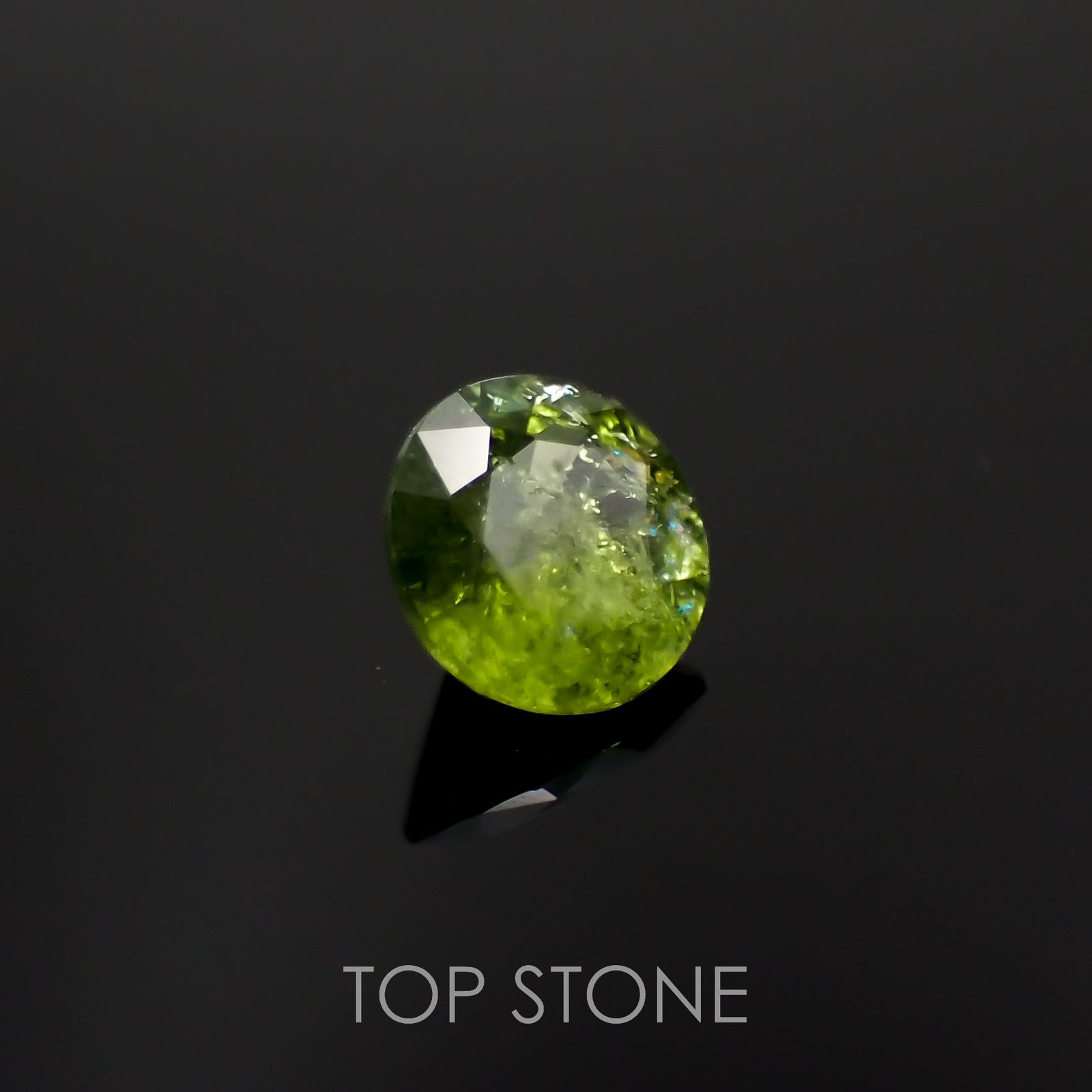 イリデッセンスクロムトルマリン(宝石名トルマリン)ケニア産 0.52ct 識別済[221119091]5.3x5.4mm前後