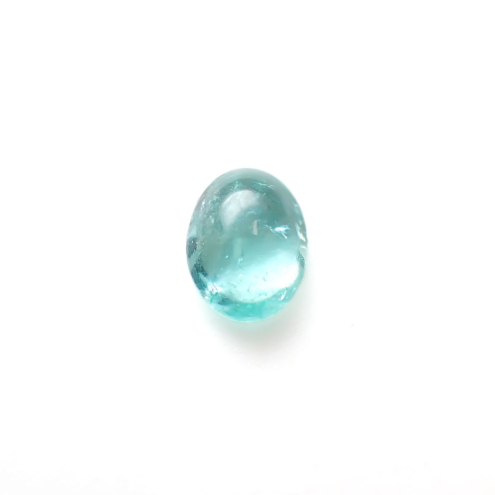 パライバトルマリン(宝石名トルマリン/別名パライバ・トルマリン)ブラジル・キントス鉱山産 1.235ct ソ付(宝貴協)[240928726]8.06x6.04mm前後