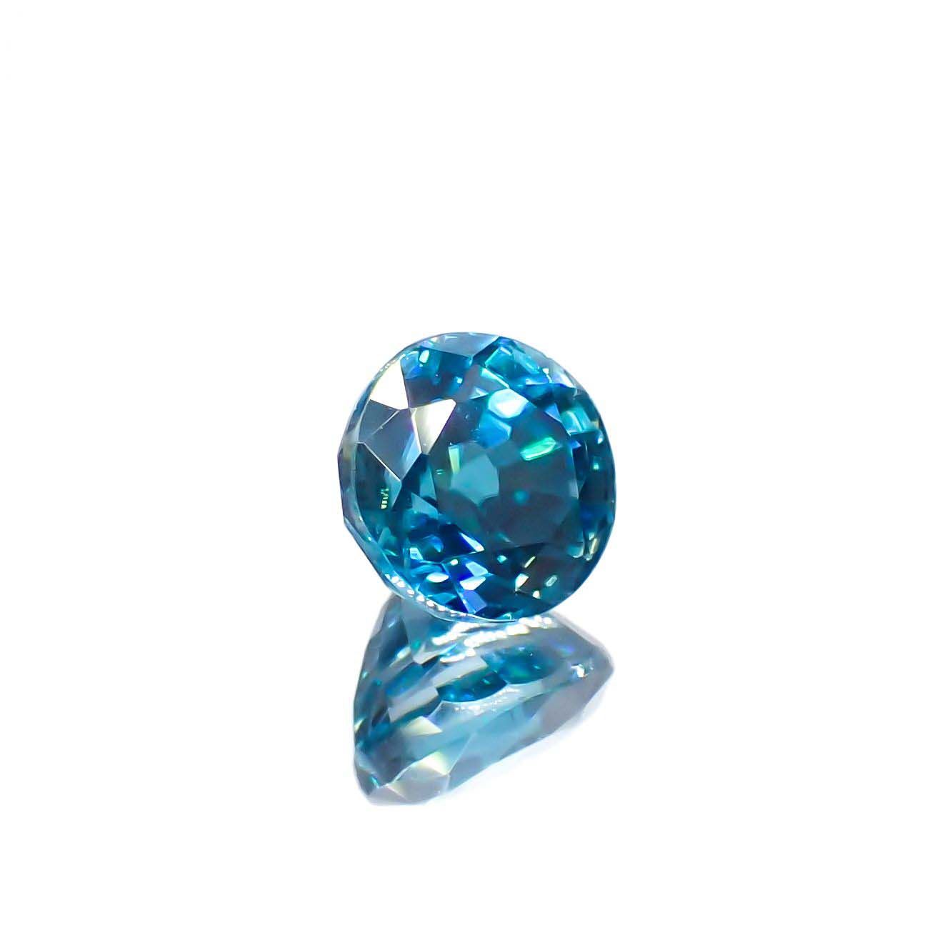 ラタナキリブルージルコン カンボジア産 1.30ct[220917922]5.3x5.3mm前後