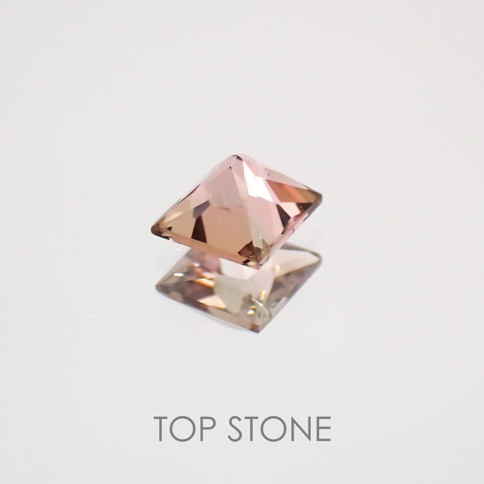 ◇プリンセスカット◇バイカラートルマリン ブラジル産 ルース 0.38ct[21018906]4×4mm前後