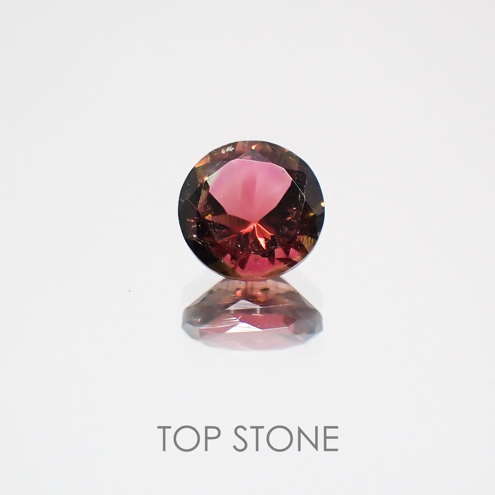 バイカラートルマリン ブラジル産 ルース 0.46ct[21019006]4.9×4.9mm前後