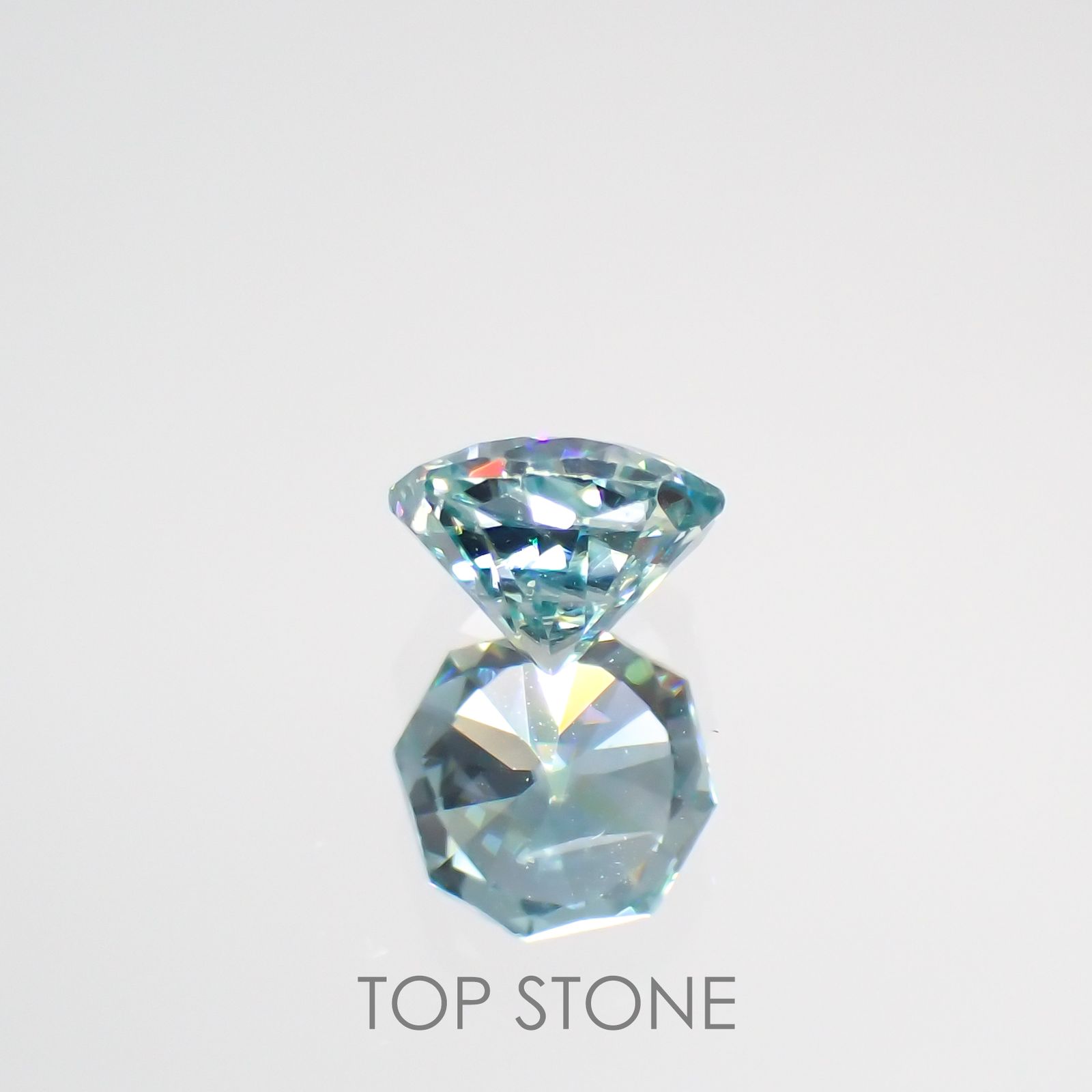 ◇オクタゴンカット◇ブルージルコン カンボジア産 ルース 0.75ct[210913359]4.8×4.8mm前後