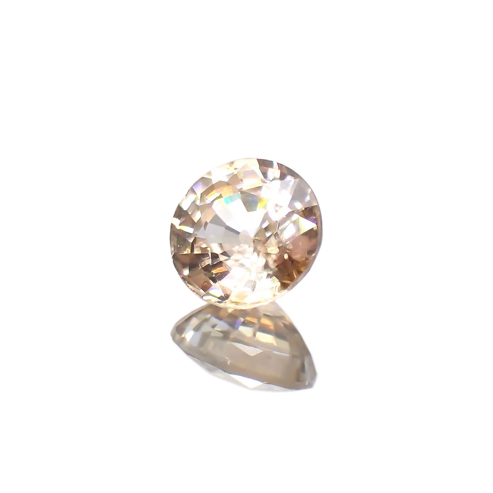 イエロージルコン(宝石名ジルコン)スリランカ/カンボジア産 1.48ct 識別済[220114830]6.4x6.4mm前後