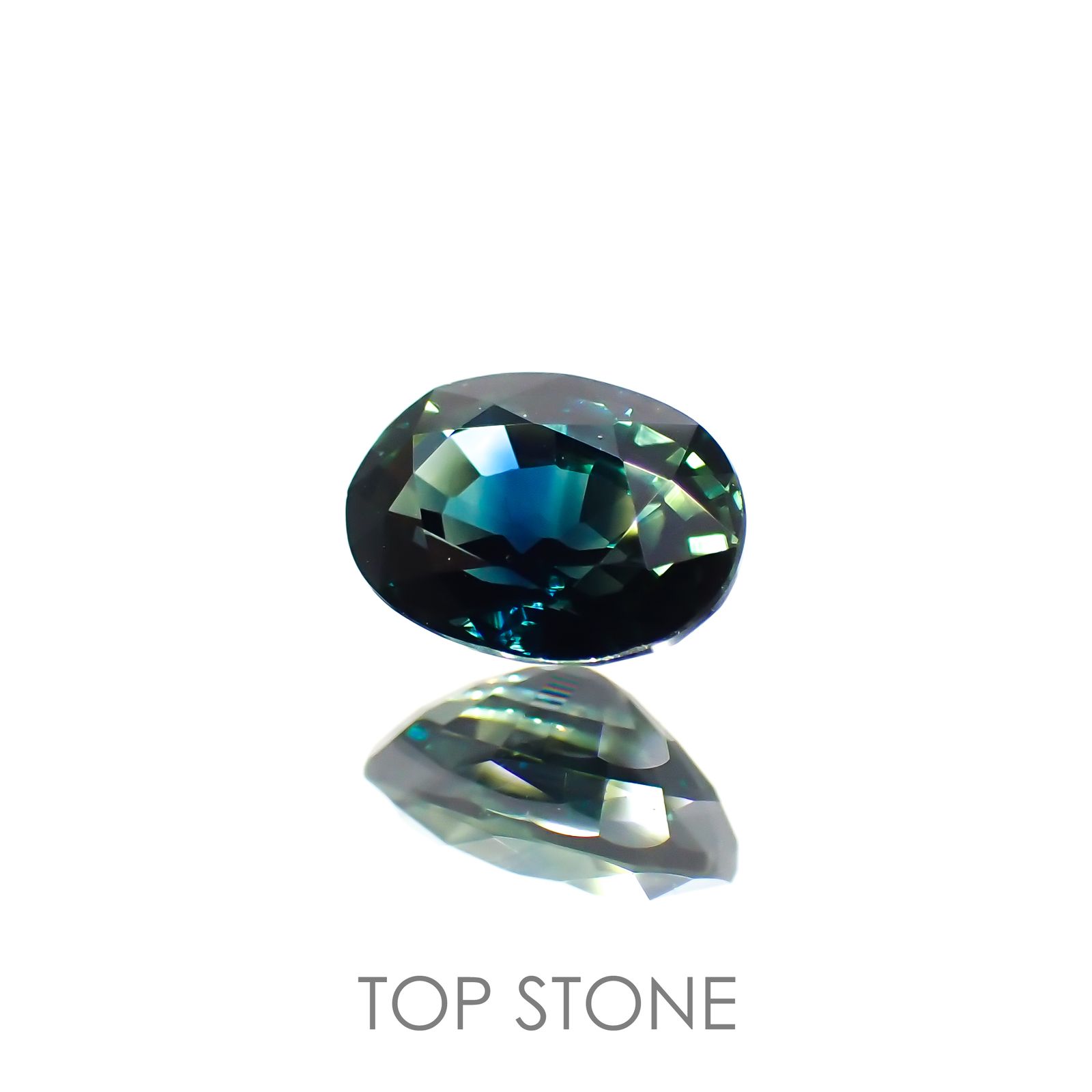 バイカラーサファイア(宝石名バイカラー・サファイア)マダガスカル/オーストラリア産 1.22ct 識別済[220114081]7.1x5.2mm前後