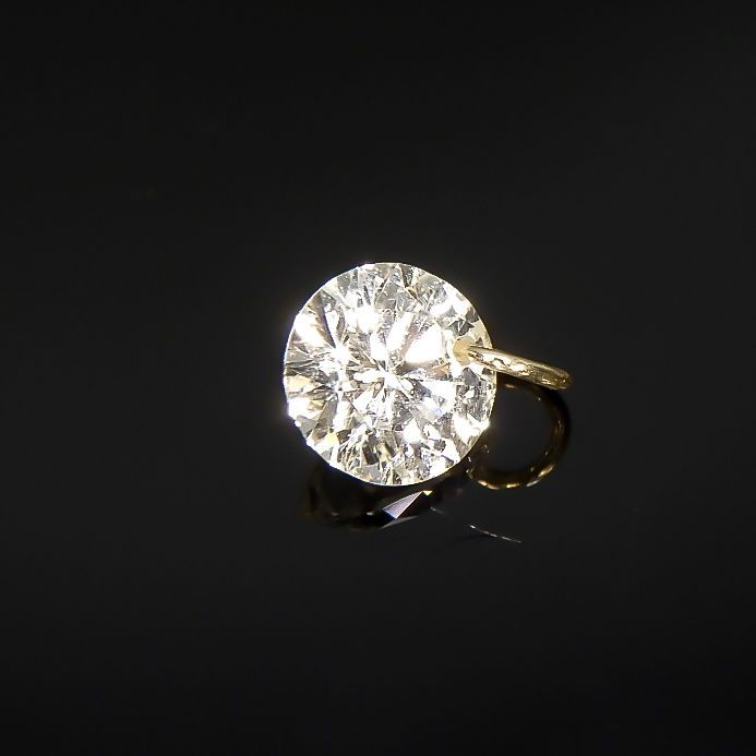 ◇La terre(ラ・テール)◇K18ダイヤモンドチャーム TTLC/SI (宝石名ダイアモンド) 0.146ct 識別済[220115346]3.1x3.1mm前後