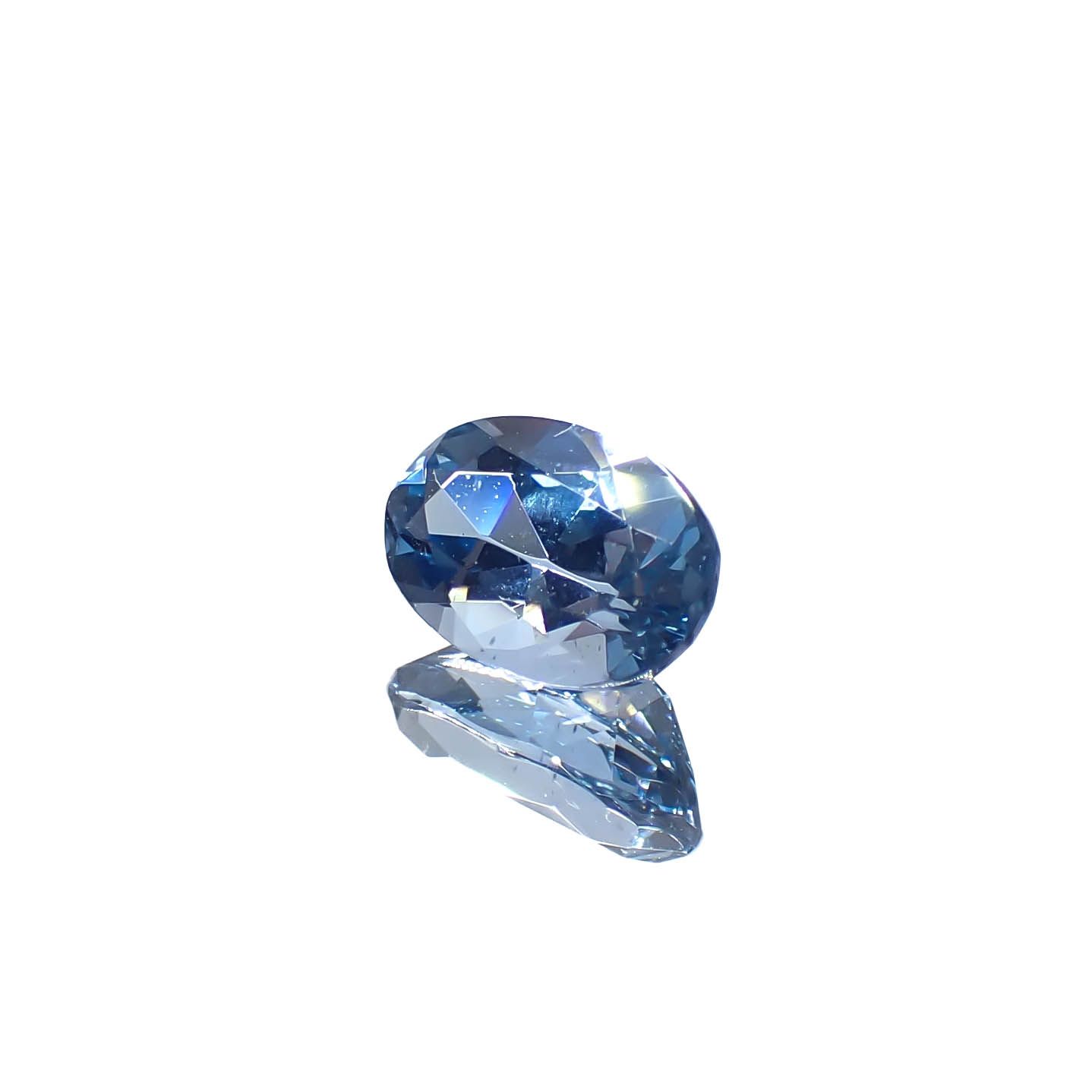 タトゥーアクアマリン ブラジル・ミナスジェライス州タトゥー鉱山産 0.52ct[240929122]6.5x4.4mm前後