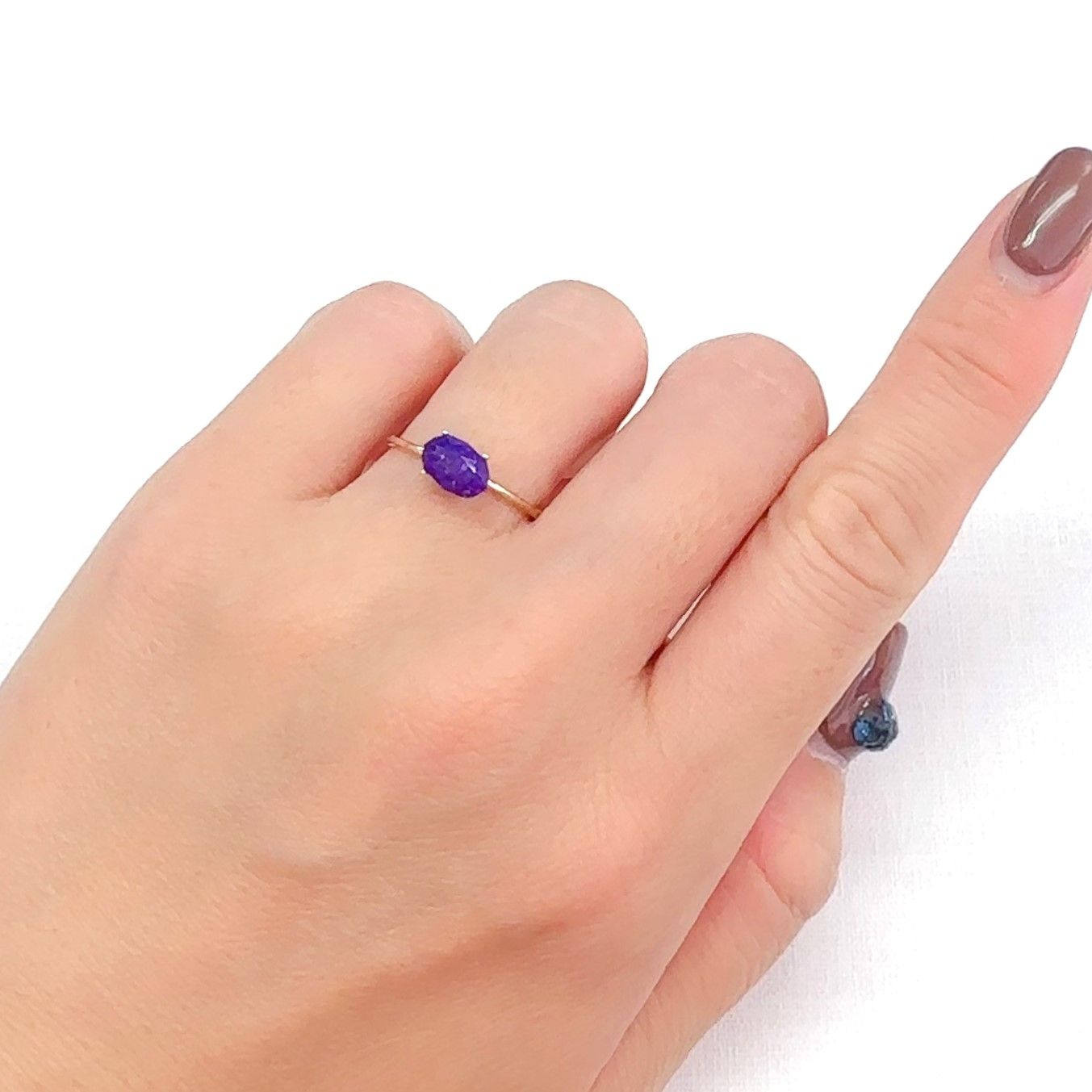 ◇カスタムカット◇スギライト 南アフリカ産 0.67ct[240628377]7.6x5mm前後