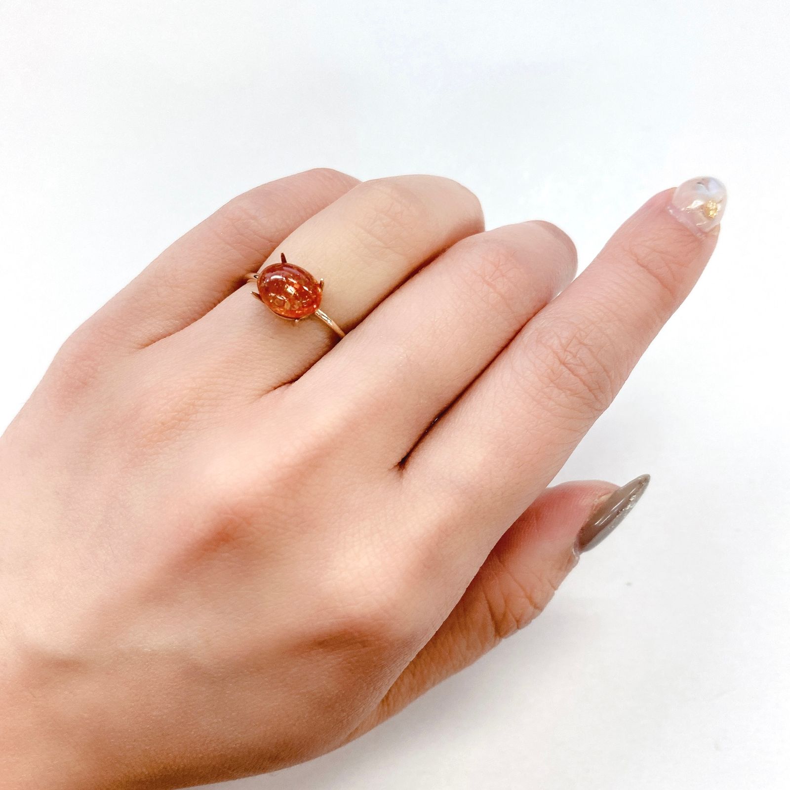 イリュージョンサンストーン タンザニア産 ルース 2.02ct[210510861]9×7mm前後