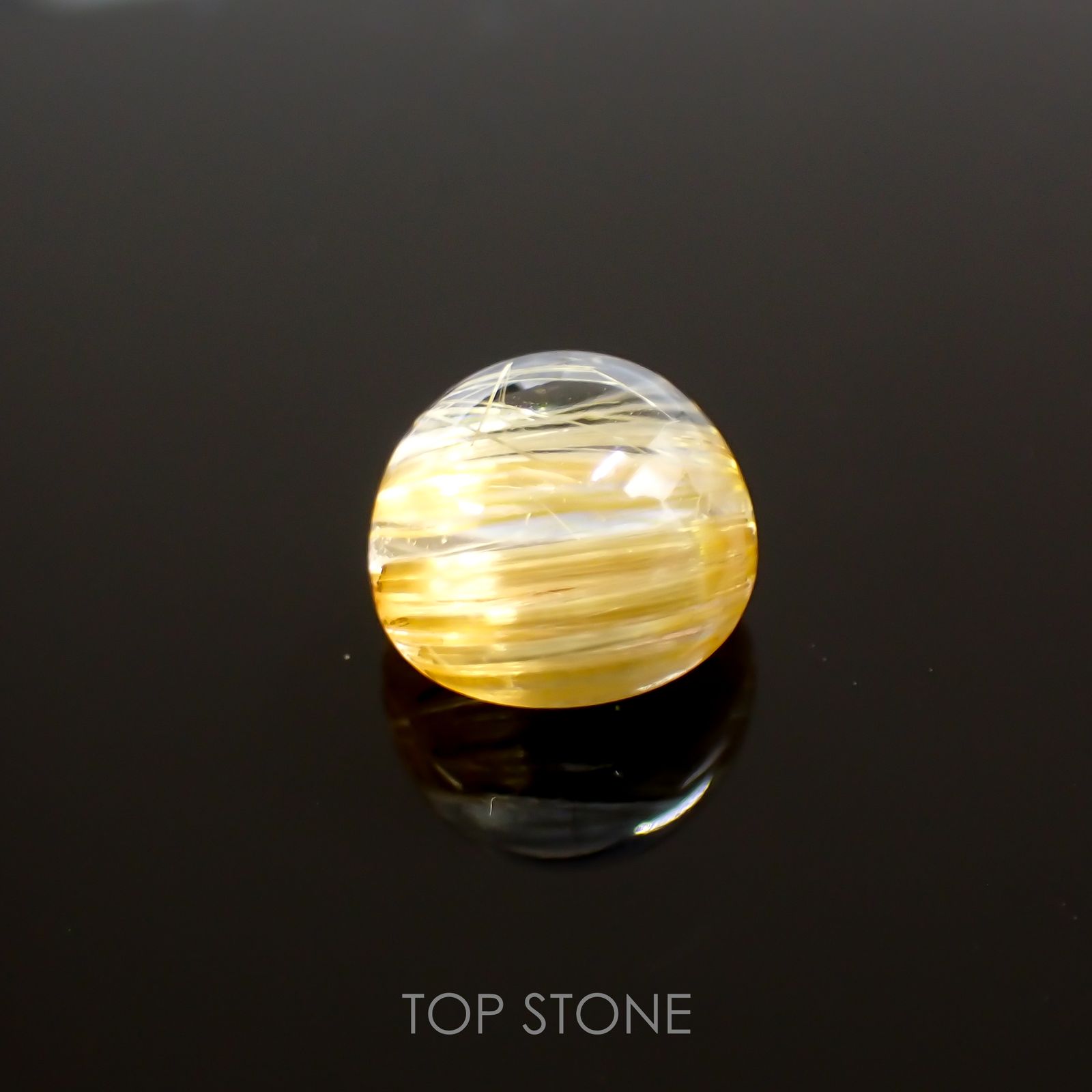 ルチルクォーツ(宝石名ルチルレイテッド・クォーツ) ブラジル産 2.30ct 識別済[211013314]7.5×7.5mm前後