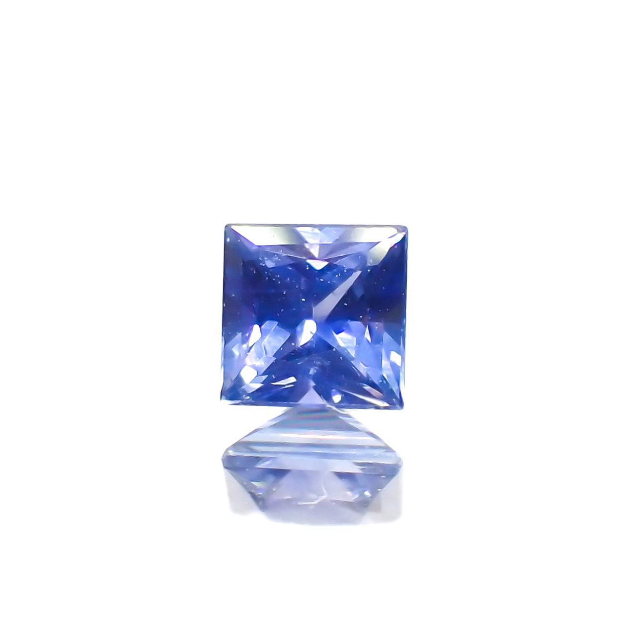◇プリンセスカット◇サファイア(宝石名サファイア)スリランカ産 0.22ct 識別済[230622451]3.1x3.1mm前後