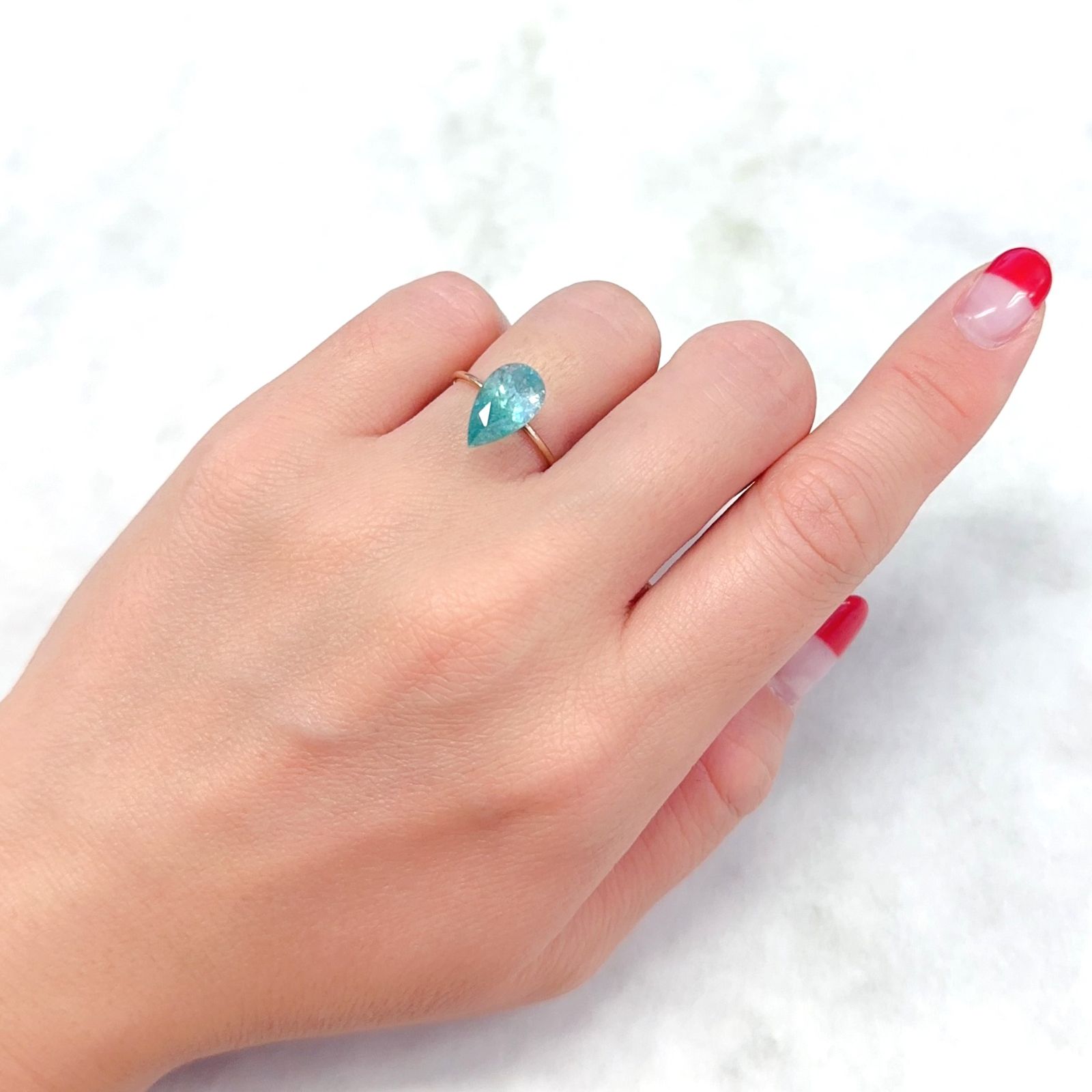 バイカラーパライバトルマリン(宝石名トルマリン/別名パライバ・トルマリン)ナイジェリア産 2.78ct GIA鑑付[231023684]12.27x7.02mm前後