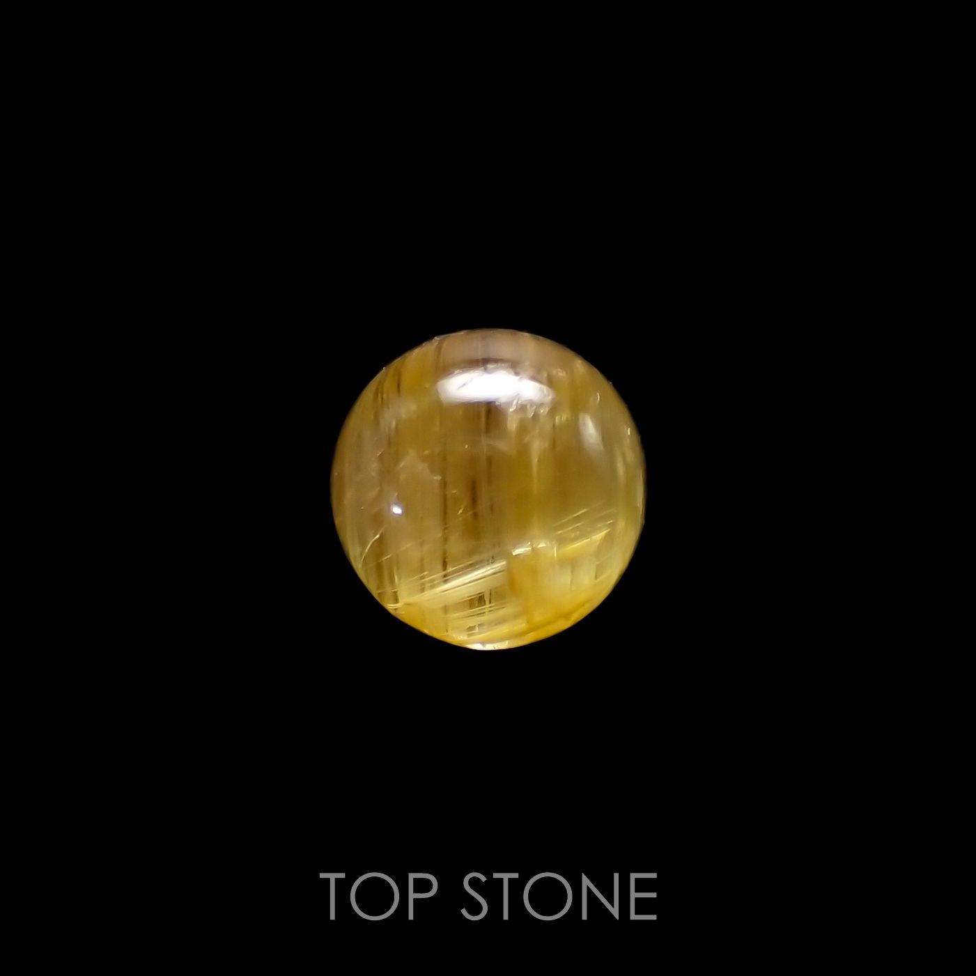 ルチルクォーツ(宝石名ルチルレイテッド・クォーツ) ブラジル産 1.98ct 識別済[210913301]7.6×7.5mm前後
