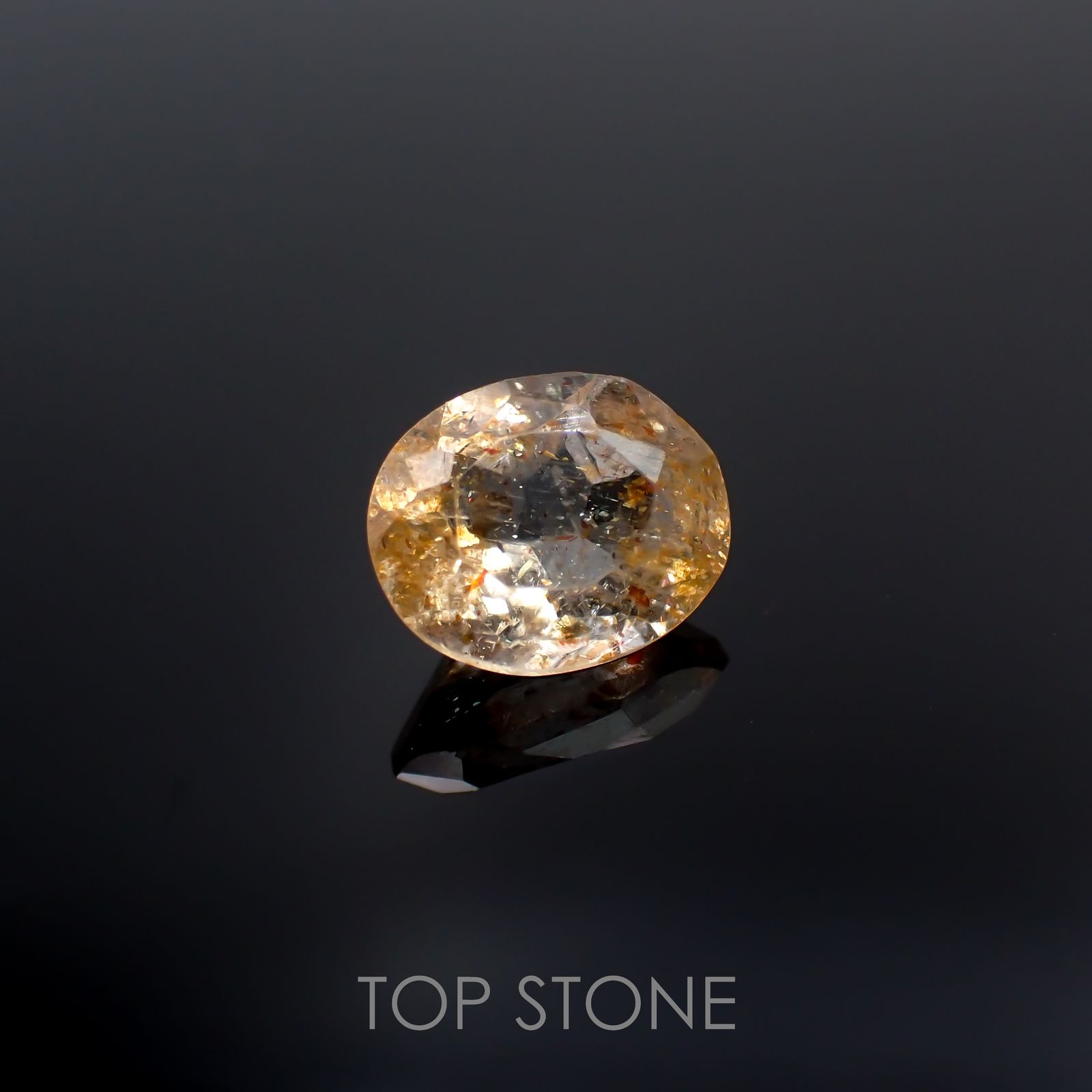 イリュージョンサンストーン インド産 1.65ct[221219258]8.7x6.9mm前後