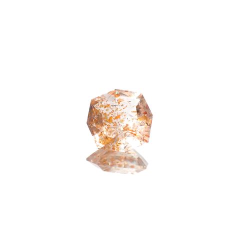 ◇カスタムカット◇イリュージョンサンストーン タンザニア産 1.12ct[240628263]7.4x7.4mm前後