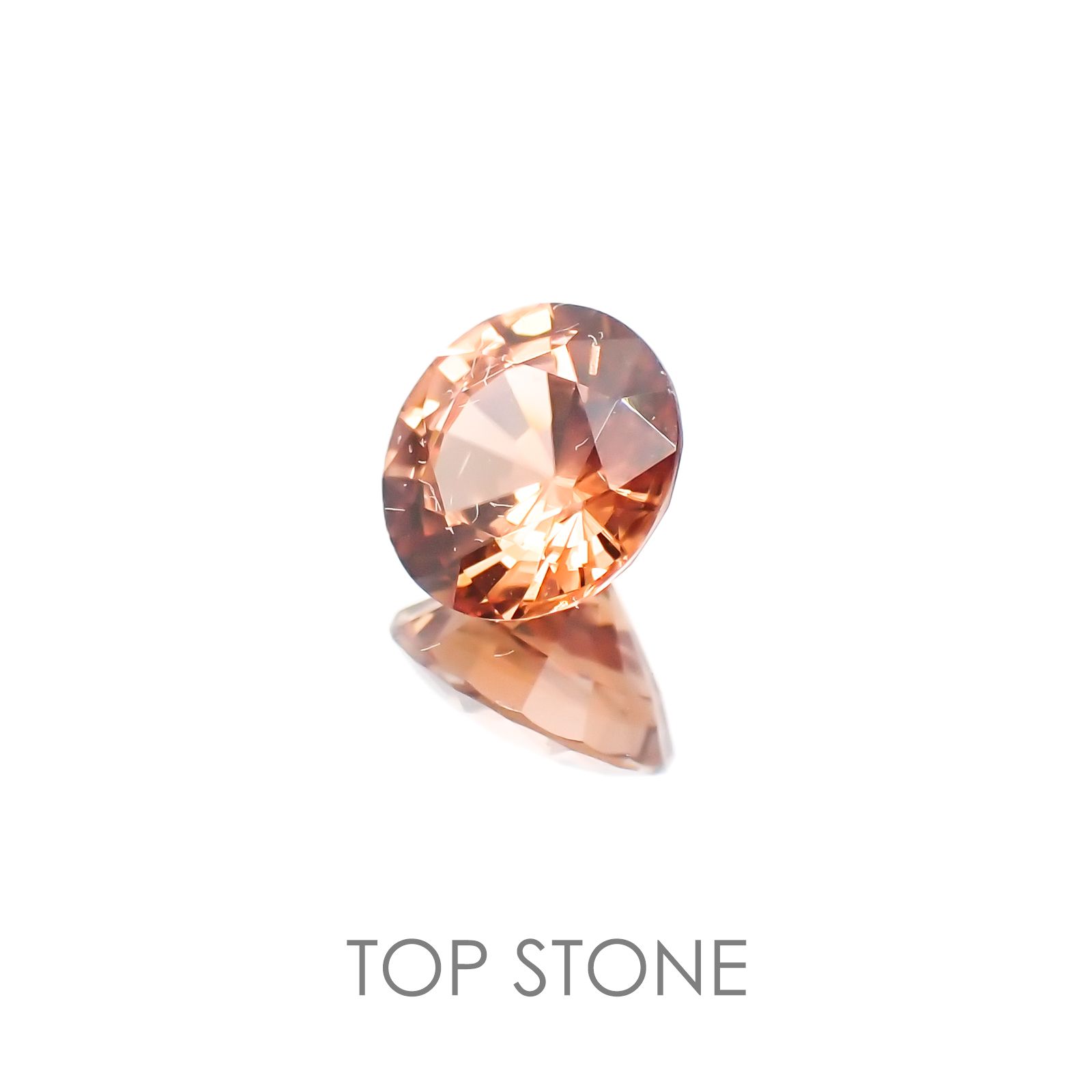 オレンジジルコン(宝石名ジルコン) スリランカ/カンボジア産 1.18ct 識別済[20128043]6.2×6.2mm前後