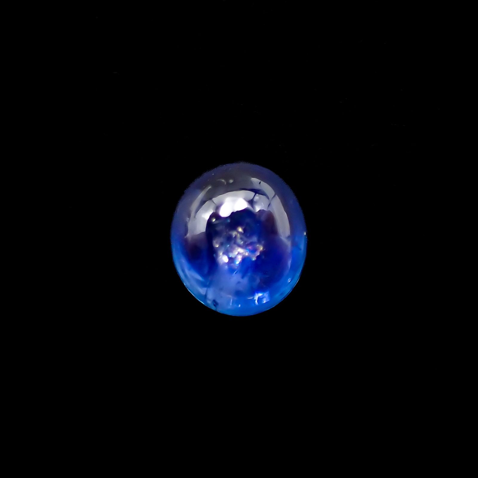 サファイア(宝石名ブルー・サファイア)スリランカ/マダガスカル産 1.08ct 識別済[230923440]6.4x5.6mm前後