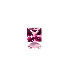 ◇プリンセスカット◇ホットピンクスピネル(宝石名ピンク・スピネル)タンザニア産 0.15ct 識別済[220817536]3x3mm前後