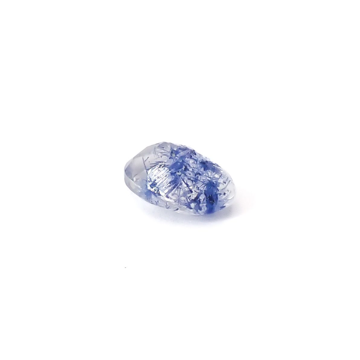 デュモルチェライトインクォーツ ブラジル産 0.83ct / 7.1x4.9mm前後 [260331849]