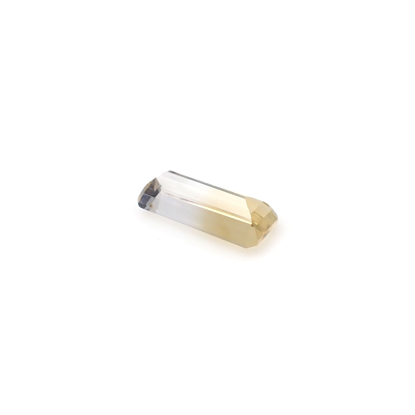 バイカラーシトリン ブラジル・ミナスジェライス州産 8.12ct[240326469]19.2x8.3mm前後